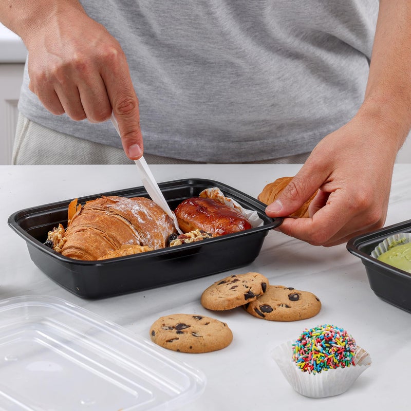GUSTO [28 oz - 50 Count 1-Compartment Meal Prep Containers with Lids â€“ Reusable, Microwaveable, Dishwasher & Freezer Safe, BPA-Free Food Storage Boxes for Portion Control (Formerly Comfy Package) - Image 5